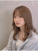 20代30代◎夏カラー！韓国風レイヤーカット×ミルクティー