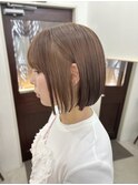 熊本ブリーチ無しベージュボブ髪質改善