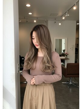 フュージョンファイブ(FUSION5) レイヤーロングベージュ20代30代40代くびれエクステ韓国ヘア