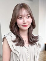 アルバム 池袋(ALBUM) ロングミルクティー韓国ヘア顔周りレイヤー_F21009