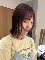 ラミエ バイ メルト 吉祥寺(lamie by melt)&nbsp;小川/ブリーチなしwカラーピンクラベンダーグレージュ外はねボブ
