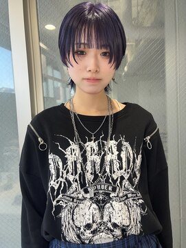 ニューヨークニューヨーク 三宮駅前店(NYNY) ショートウルフ×バイオレットカラー