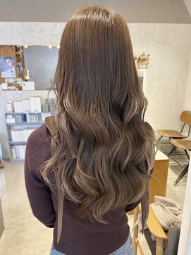 フーコー 下関店(fuhcoh) 柔らかベージュ ブリーチなしカラー