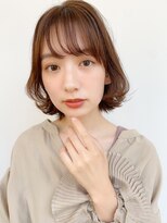 トゥーナ 表参道(tona)&nbsp;ミディアムレイヤー、外ハネボブ、グレージュ、脱白髪染め☆