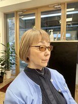 クレス 新宿御苑前(cresc)&nbsp;白髪ぼかしベージュヘアー♪40代/50代/60代白髪ぼかし/白髪染め