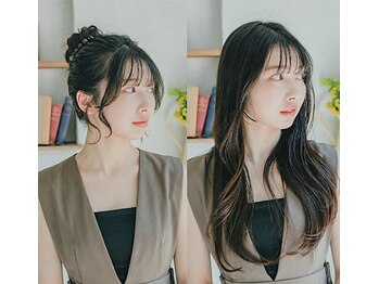 ヘアアンドリラクゼーション シャッセ(Hair&Relaxation SASE)の写真/まとめ髪でも可愛くなる顔まわりのデザインが得意!流行りのレイヤーカットに似合う前髪もお任せください☆