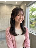 【モカグレージュ×ミディアムレイヤー】◎20代30代40代