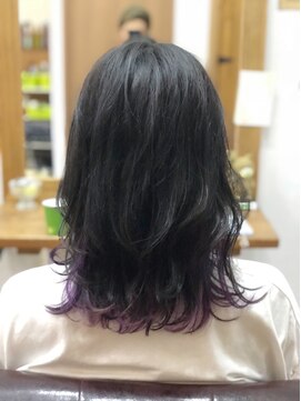 ヘアスタジオ ロメオ(hair studio Romeo) インナーカラーブルー