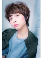 ソア 武蔵小杉(SOAR) 大人かわいい無造作カールとデザインカラー小顔丸みショートボブ