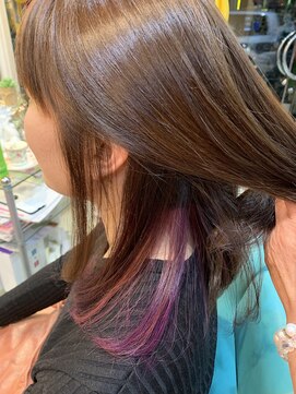 ヘアースタジオエル インナーカラー(パープル)