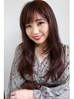 イソラブル(ISOLA-blu) 【ドライヴカット】内巻きロング×ピンクラベンダー