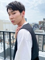 ルービック 梅田茶屋町(Rubik)&nbsp;メンズ韓国風_簡単スタイリング_マッシュかきあげバングショート