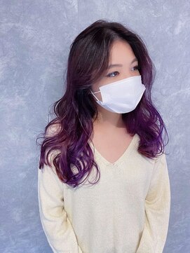 ブランコトレス 烏山店(BLANCO tres) バレイヤージュ(バイオレット)