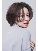 【40代髪型】大人ハンサムショートボブ×イノアカラー