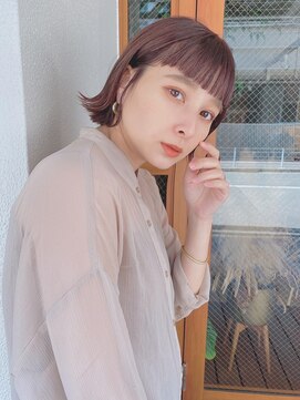 ルービック 梅田茶屋町(Rubik) イメチェン前髪あり外ハネボブ×ラベンダーアッシュ