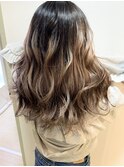 ライトアッシュグラデーションカラー_マロンベージュボブ_133