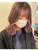 《kitin吉祥寺》 フレーミングカラー シアー ピンク