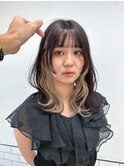 Emma  ecole インナーカラーベージュ/モテウルフカット by 久保