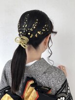 トルネード(TORNADO)&nbsp;卒業式ヘア振袖ヘア袴ヘア成人式ヘア金箔紐アレンジラメ K1005