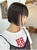 ミニボブ×オリーブベージュ