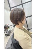 60代　ショート　ボブ　白髪ぼかし　髪質改善　縮毛矯正