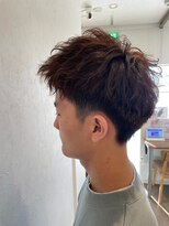 エヌアンドエー 春日部東口店(hair shop N&A)&nbsp;波巻きパーマ×メンズカラー ツーブロック/スペインカール