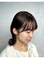 フリー(FREEY) 艶髪カラー　外ハネ切りっぱなしボブ