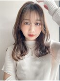 小顔似合わせカットウェーブミディアムメルティカラーa