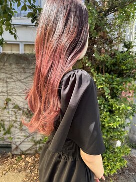 フェンヘアーアイス 中目黒(Fen.hair ici) ダブルカラーブリーチ立体感グラデーション透明感ピンク