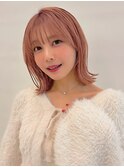 熊本 ピンクベージュ 結べるボブ 韓国風 レイヤー Arisa.
