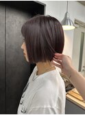【GEEKS渋谷】切りっぱなしボブ/ワインレッド/艶カラー/夏カラー