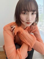 トリッカ 銀座(tricca)&nbsp;ベージュカラー/ボブ/顔まわりレイヤー/前髪/イメチェン