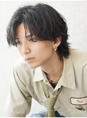 【コンマバング大人縦落ちパーマ】センターパートコンマバング