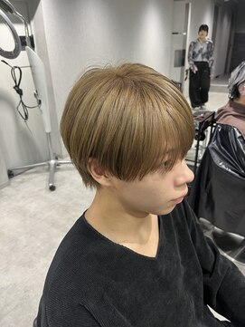 テクト バイアッシュ 吉祥寺店(Tect by Ash) シースルーラウンドマッシュブリーチミルクティーベージュカラー