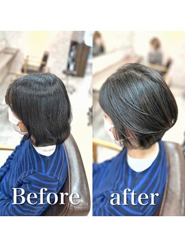 ファン 竹ノ塚店(F.U.N) 白髪ぼかし(ボブ)白髪キレイにマイナス10歳