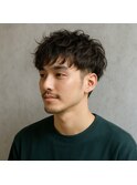 ツーブロックくせ毛風パーマ 20代 30代 40代 50代 60代 メンズ