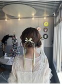 ハーフアップ