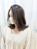 アップ(A+hair)&nbsp;くびれショートボブ40代50代グレイカラー白髪染め白髪ぼかし