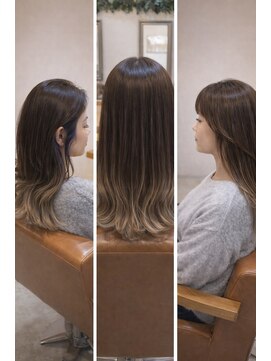 リコ ヘアーメイク 湘南台店(Lico hair make) ナチュラルグラデのミディアムヘア