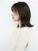 ウルフカットミディアム20代30代40代◎前髪あり小顔カット越谷