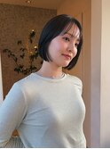 切りっぱなしボブ/ぱつっとボブ髪型20代30代前髪あり前髪無し