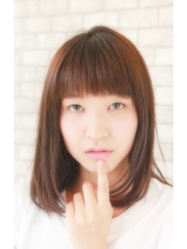 アッシュヘアー シースルーボブ