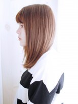 ナル 白山神社参道通り店(nalu)&nbsp;透け感バングのナチュラルストレートスタイル