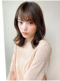 松宮錦糸町ヨシンモリココアベージュ前髪パーマミディアムウルフ