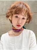 【デザインカラー】ショートボブ×リッジパーマ×インナーカラー