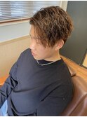 センターパート×波巻きスパイラル
