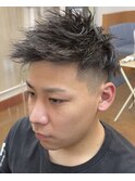 ジェットモヒカン、アップバングスタイル