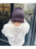 外ハネボブ/ラベンダーココアブリーチなし<表参道>