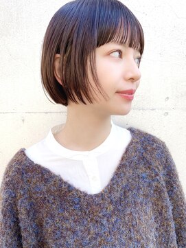 ディッセンバー 神宮前(December) ミニボブ小顔暗髪切りっぱなしボブショートボブ渋谷原宿神宮前