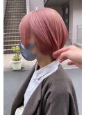【ROJITHA原宿表参道】丸みショート×ペールピンク